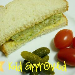 A picture of Easy avocado egg salad sandwich: kid approved!.