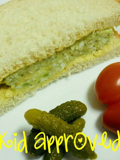 A picture of Easy avocado egg salad sandwich: kid approved!.