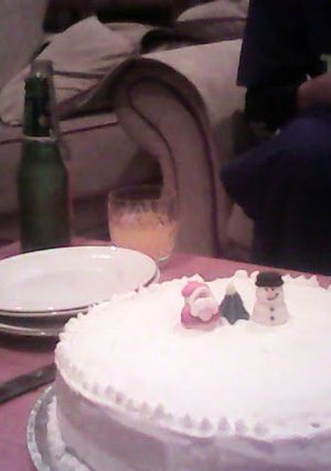 A picture of Christmas cake.