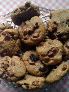 A picture of Honey Nut Chocolate Chunk Cookies.