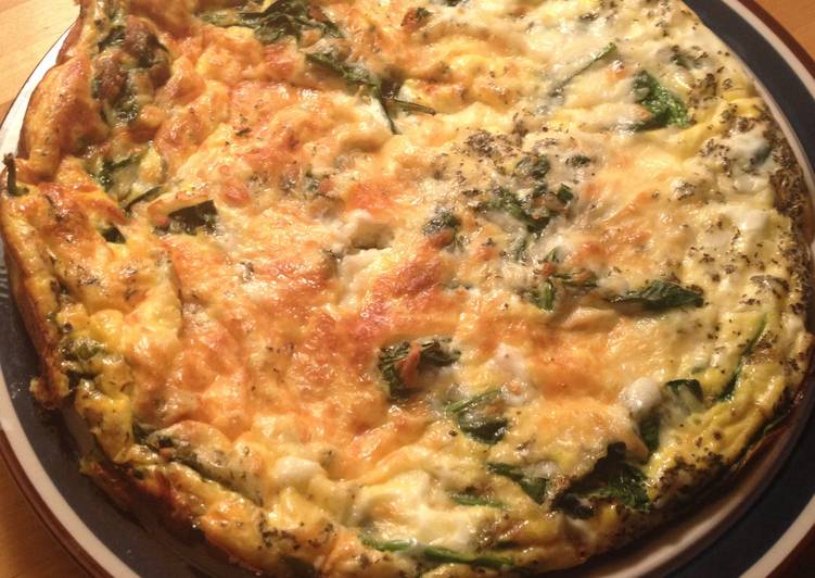 Simple Way to Make Quick Spinach, Potato &amp; Cheese Frittata