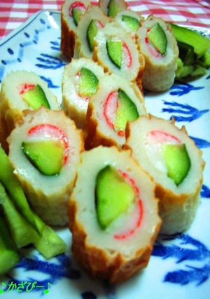 A picture of Crab and Cucumber in Chikuwa Rolls (Toshi's Mom's Recipe).