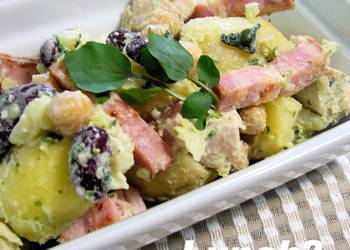 Without Fail Cooking Recipe Chicken and Potato Salad with Basil Delicious Nutritious