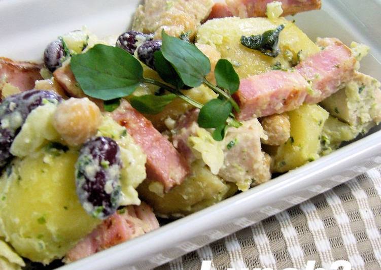 How to Serve Yummy Chicken and Potato Salad with Basil