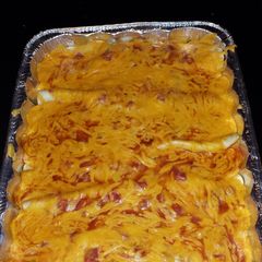 A picture of Sharon's cheesy enchiladas.