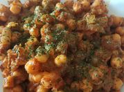 Una foto de patatas masala