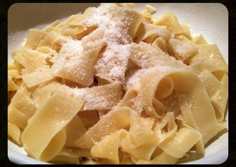 Simple Way to Make Homemade AMIEs PAPPARDELLE with BUTTER &amp; PARMESAN