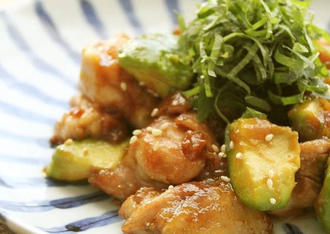 How to Make Homemade Refreshing Umeboshi-Flavored Teriyaki Chicken & Avocado