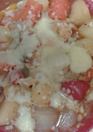 A picture of My Chunky Roast Chicken and Veg bake..