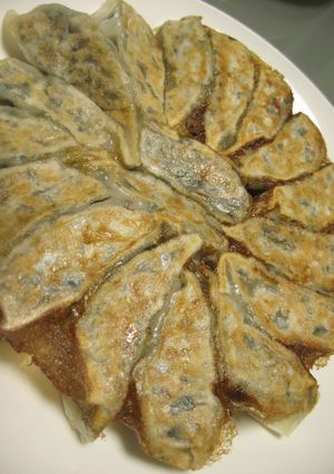 A picture of Chewy Texture Easy Vegetable Gyoza Dumplings Made with Lotus Root.