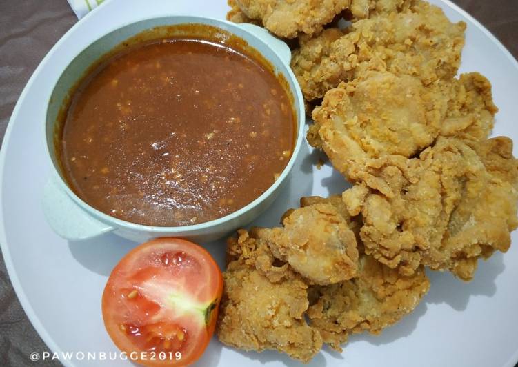 Fried Chicken Wings (Boneless) With Barbeque Sauce