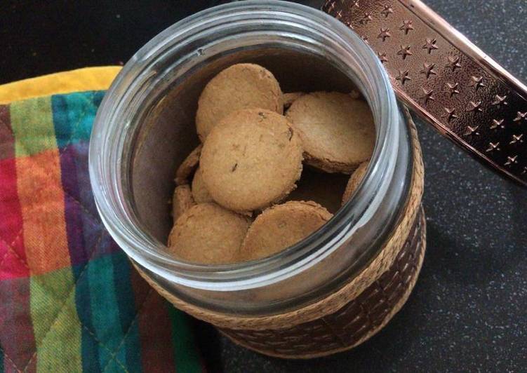 Simple Way to Prepare Perfect Whole wheat Cumin cookies (jeera biscuits)