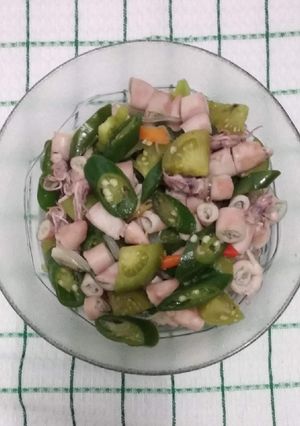 Foto resep Oseng Cumi Cabe Ijo