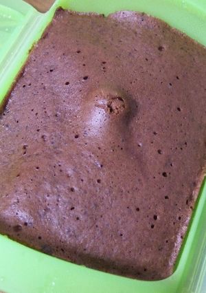A picture of Rice Flour Chocolate Bread in a Silicone Steamer.