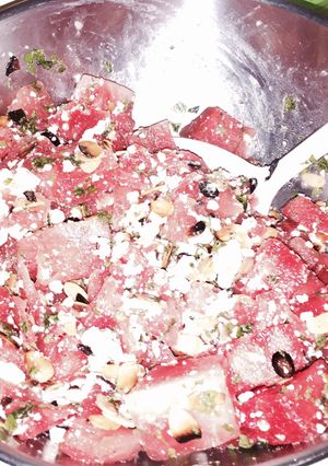 A picture of Sweet And Savoury Watermelon Salad.