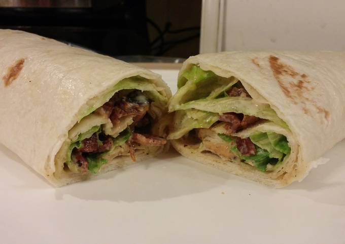 Simple Way to Prepare Favorite Chicken-Bacon Caesar Wrap