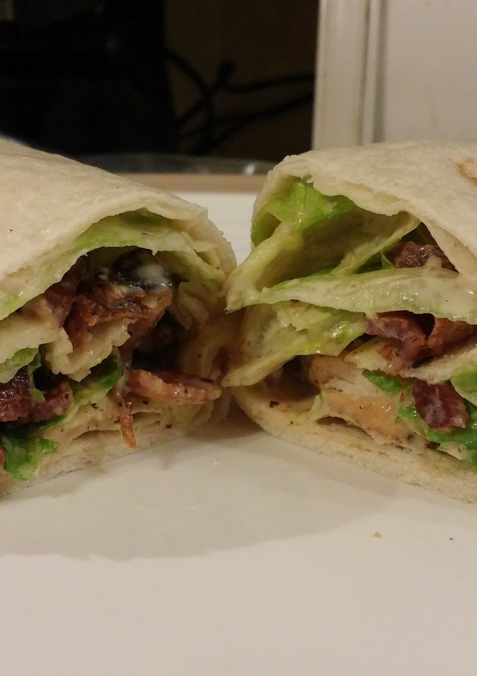 A picture of Chicken-Bacon Caesar Wrap.