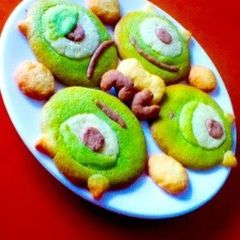 A picture of Monsters, Inc. Mike's Matcha Cookies.