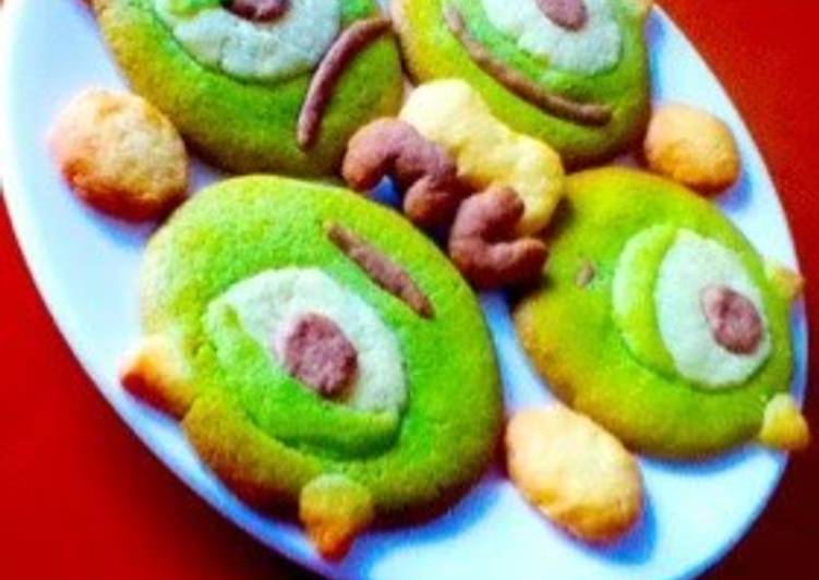 Recipe of Super Quick Homemade Monsters, Inc. Mike&#39;s Matcha Cookies
