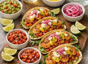Foto di Tacos di Gamberi con Salsa al Mango