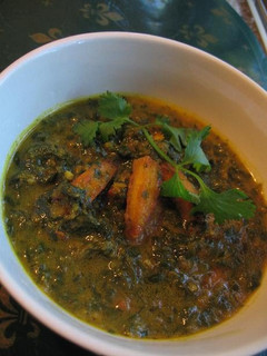 A picture of Spinach and Paneer Indian Curry.