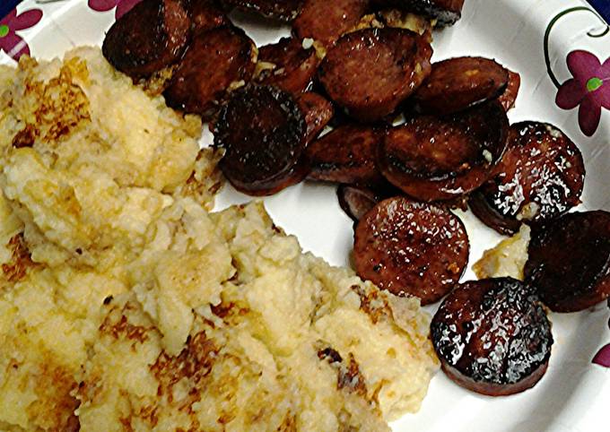 Simple Way to Prepare Ultimate Sausage and mashed potatoes