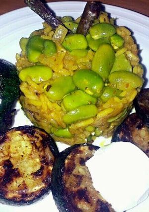 A picture of sig's Fava Bean Pilaf.