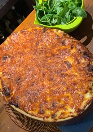 A picture of Pork Lasagna.
