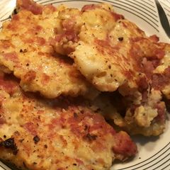 A picture of Potato and Bully Beef Rosti's.