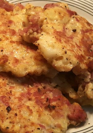 A picture of Potato and Bully Beef Rosti's.
