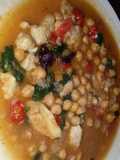 Cigrons amb Bacallà i Espinacs (Chickpeas with Cod and Spinach)