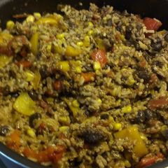 A picture of Inside out stuffed peppers.