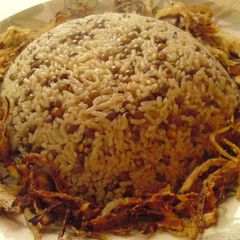 A picture of Mejaddarah- Syrian recipe.