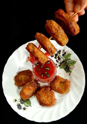A picture of Paneer Peanut & Raw banana Peel Nuggets.