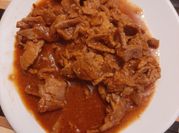 A picture of spicy beef broth