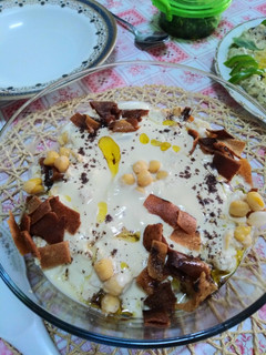 صورة لوصفة فتة الحمص