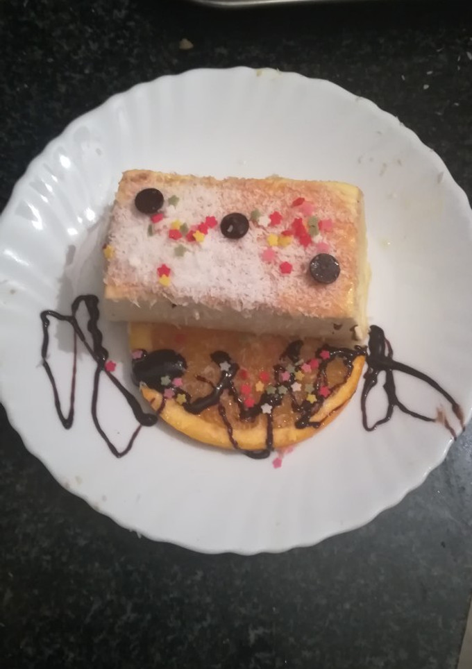 Una foto de Flan de naranja