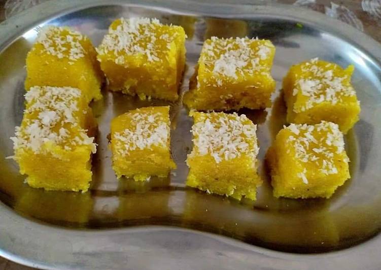Recipe of Speedy Suji Nariyal Barfi