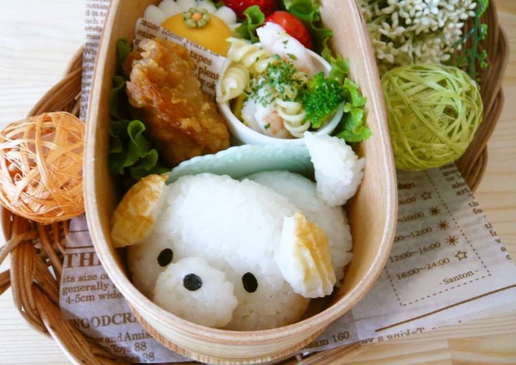 Steps to Prepare Award-winning Bento with Tail-Wagging Puppy