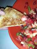 fruit salsa with baked cinnamon chips