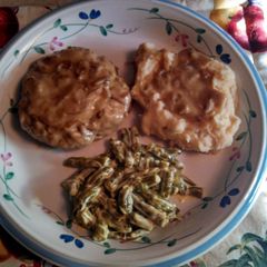 A picture of White Trash Salisbury Steaks.