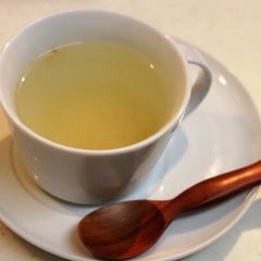 A picture of Honey Ginger Tea -- A Natural Cold Remedy.