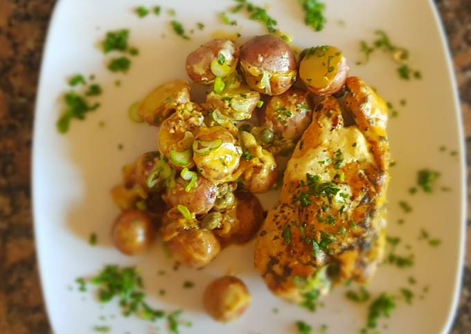 Pechuga De Pollo, Con Papines En Salsa De Mostaza Receta De Ariel ...