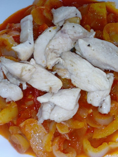 Lecsó, sült csirkemellel recept fotója