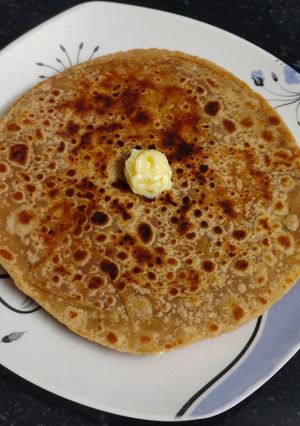 A picture of Sattu powder paratha.