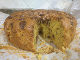 Bizcocho de naranja con chocolate