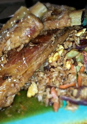 A picture of Super Tender No Crockpot Sweet & Sour Ribs.