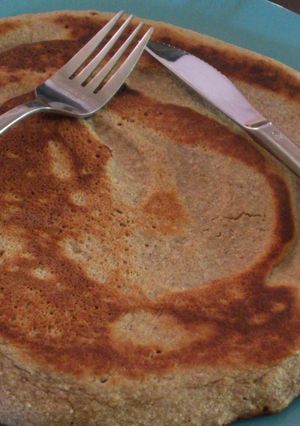 A picture of Buckwheat pancake x banana.