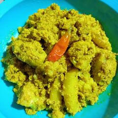 A picture of Aaloo gobi curry.