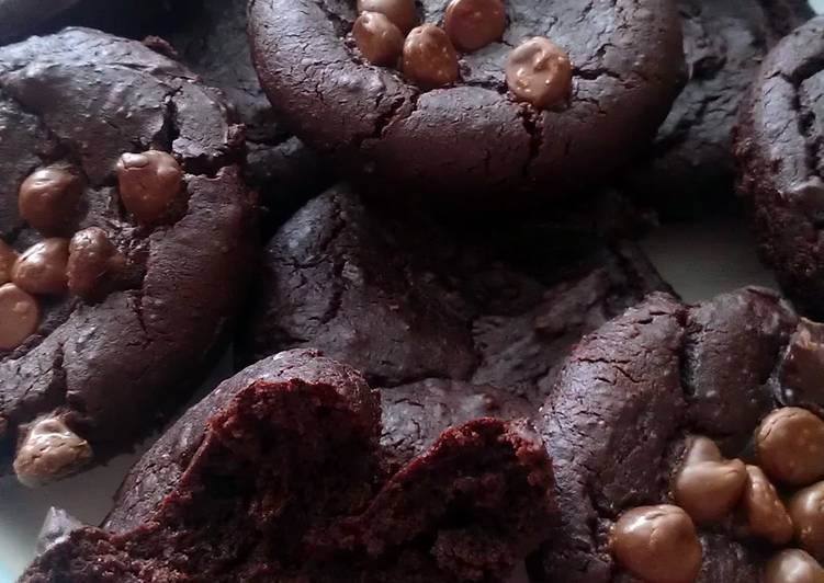 Vickys Flourless Black Bean Brownies, GF DF EF SF NF